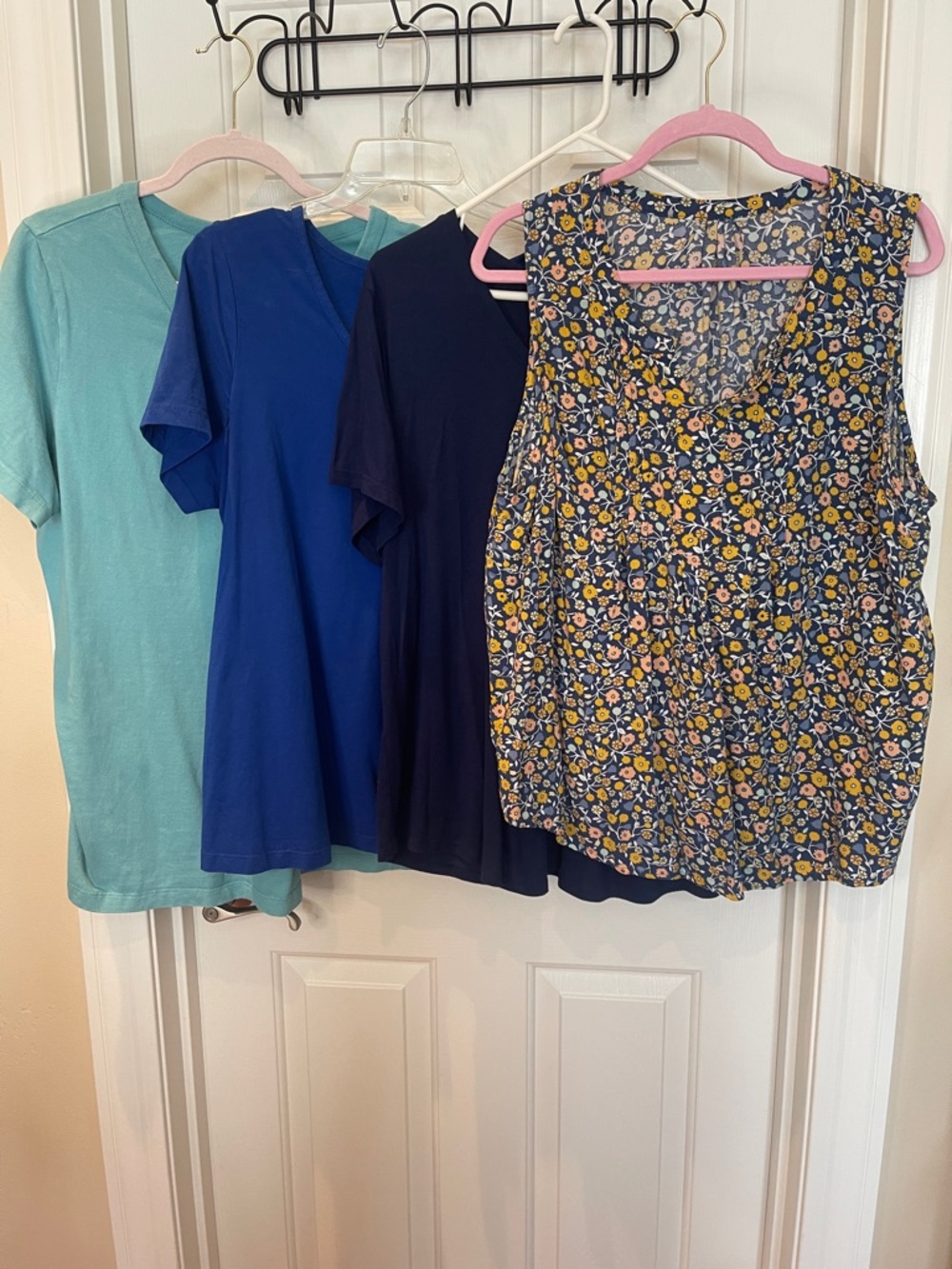 Set of Four Blue Tops 18/20 Roman’s and Woman Within